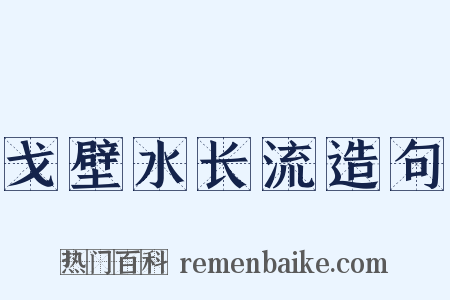戈壁水长流造句是什么意思的图片